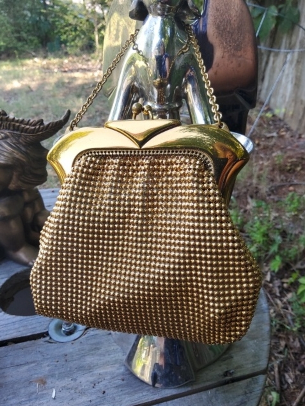 Vintage Whiting & Davis Gold Mesh Purse. - Picture 8 of 8